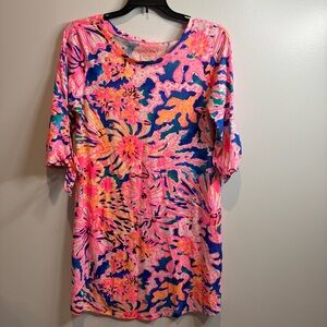 NWOT Lilly Pulitzer Preston dress swirling sea dream floral size medium